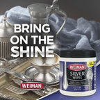 Weiman Jewelry Polish Cleaner and Tarnish Remover Wipes - 20 Count with Polishing Cloth - Use on Silver Jewelry Antique Silver Gold Brass Copper and Aluminum