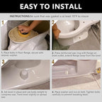 Wax Ring Toilet Kit,Includes Flanges and Bolts for reinstalling The Toilet,Fits 3-inch or 4-inch Waste Lines(2 PCS)