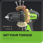 Greenworks 24V MAX Cordless Brushless Drill & Impact Driver Combo Kit, Electric Drill Set, High Torque, Lightweight, Professional Grade, Includes 2x 2.0Ah Batteries, Charger, and Storage Bag