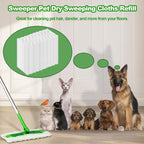 46-Pack Dry Sweeping Cloths for Swiffer Sweeper Heavy Duty Mop Pad Refills, Unscented, Cleaning Floors and Allergens, Strong Adsorption