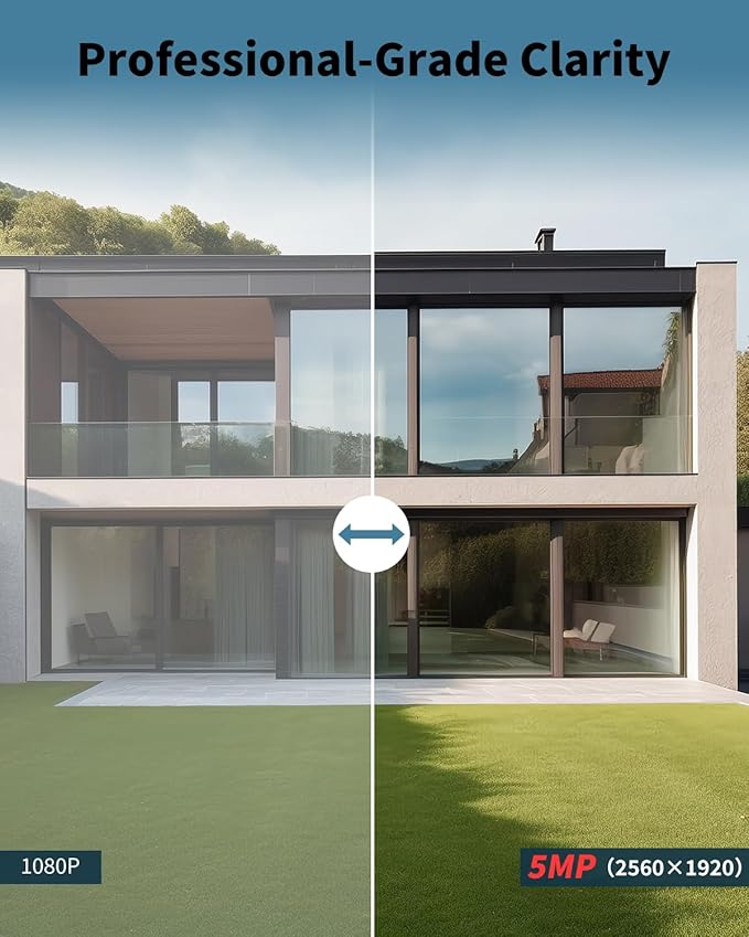 《All-in-One DVR & 80FT Night Vision》Outdoor Wired Security Camera System,CCTV Cameras Outside, Home Video Surveillance Systems