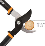 Fiskars Bypass Lopper, Lightweight Tree Pruning Tool, Rust Resistant and Low Friction Coating, SoftGrip Handle Control with Shock-Absorbing System, 24"