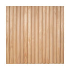 1' x 4' Solid Paintable Pine Flexible Tambour Sheet with 3/4" Half Round Slats, Unfinished & Flexible, Bamboo Fiber Reinforced Backer