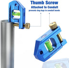 WORKPRO Conduit Bending Level, Small Torpedo Magnetic Level, Bubble Vial for 90° Measurement, Aluminum Alloy Construction, 2.5-inch, Cobalt Blue