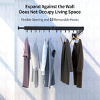 Foldable Clothes Drying Rack, 2 Fold Laundry Drying Rack Wall Mount, [No Drilling] Folding & Durable Space Saver for Laundry, Balcony, Bathroom, Patio, Dormitory, Apartment-White