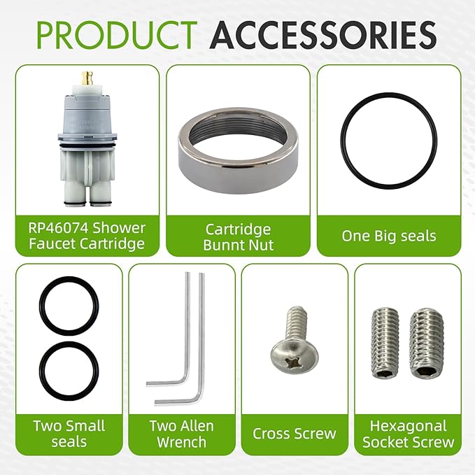 RP46074 Shower Cartridge for Delta MultiChoice 13/14 Series Shower Faucet Single Handle, Replacement Monitor Pressure Balance Cartridge, Including RP22734 Bonnet Nut