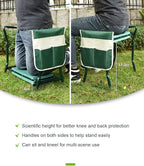 Garden Kneeler and Seat Heavy Duty, Upgraded Widened and Thickened Gardening Stools for Seniors, Foldable Gardening Bench Ergonomic Design, Effective Relief of Knee and Back Pain, Gift for Gardeners