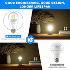 Kawaya E26 LED Edison Bulbs: 6-Pack 8W Equivalent 80W Dimmable LED Bulbs - Vintage ST58 5000k Daylight White - 800 Lumens High Brightness Bulbs with 90+ CRI - Clear Glass