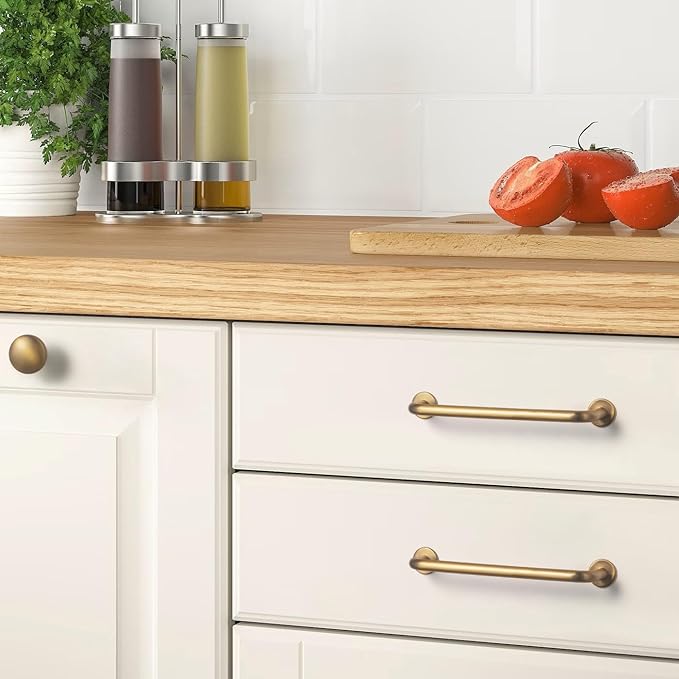 Goo-Ki 6 Pack Champagne Copper Cabinet Drawer Pulls Kitchen Hardware - 12.6"(320mm) c-c Bar Pull Dresser Handles for Cupboard Bathroom Closet Wardrobe