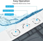 COSTWAY Portable Washing Machine, Twin Tub 26 Lbs Capacity, 18 Lbs Washer and 8 Lbs Spinner, Compact Washer with Control Knobs, Timer Function, Drain Pump, Laundry washer for Apartment RV, Grey