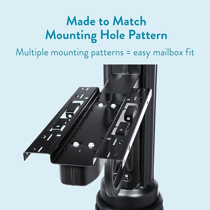 Architectural Mailboxes Victorian Plastic Mailbox Post, Compatibility Code A, B, VP000BAM, Black