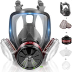 Reusable Half Face and Full Face Gas Mask with Activated Carbon Filter Against Organic Vapor/Dust/Chemical