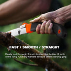 REXBETI Folding Saw, 14 Inch Blade for Dry Wood Trimming and Pruning, 4 Cutting Angles, SK-5 Steel