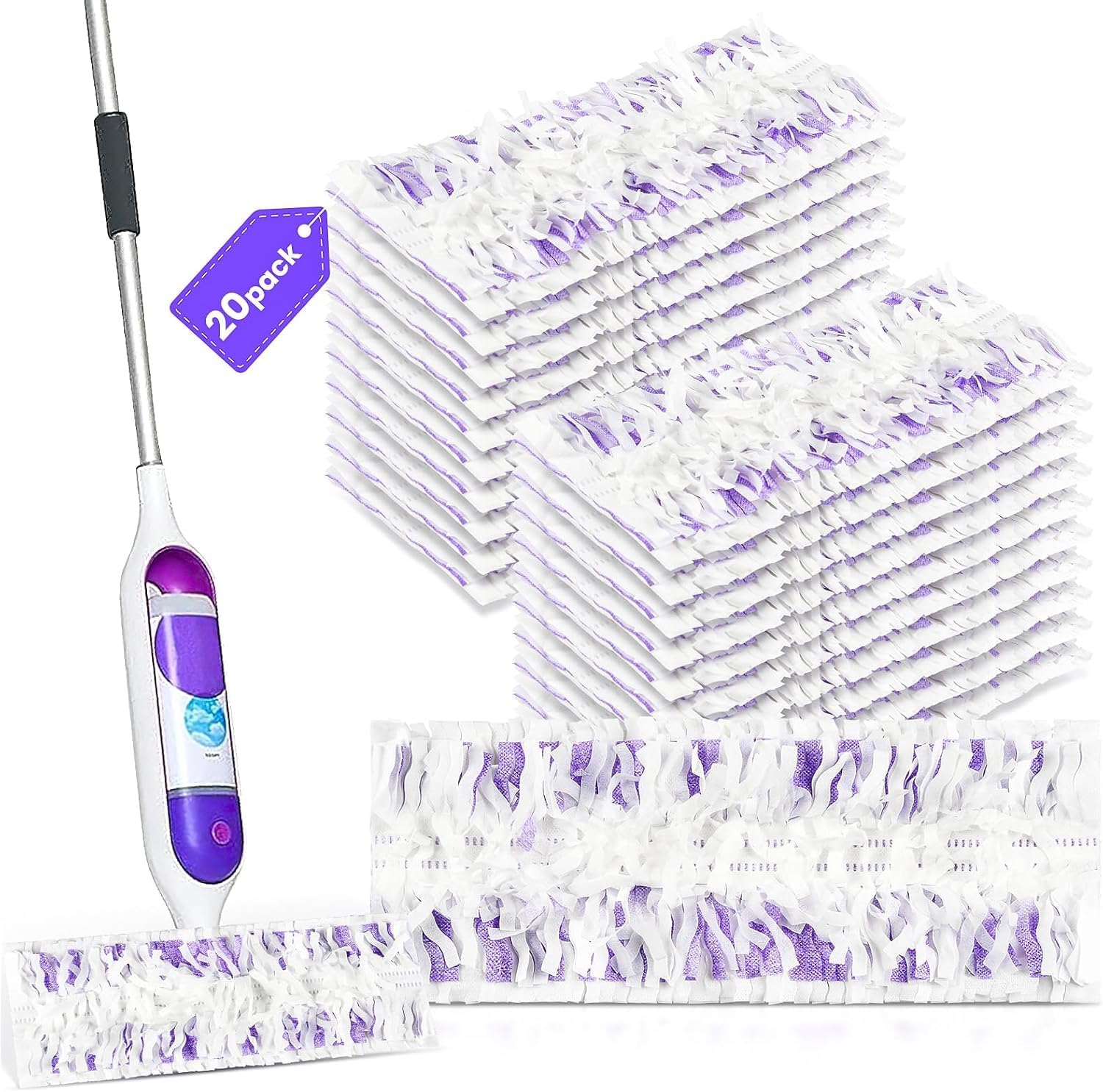20 Pack Power Mop Pad Refills for Swiffer PowerMop Multi-Surface Mop, Powermop Multi-Surface Mop Pad Replacement Kit