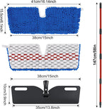 Microfiber Dust Mop Set for Floor Cleaning, Flat Mop for Wet & Dry to Clean Washable Flip Mops Pad for Ocedar Hardwood Floor 'N More 3-Action Mop, Adjustable 58" Mops Handle & 2 Reusable Refill & Base