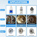 RP19804 Delta Shower Cartridge Replacement for Delta 1300/1400 Series Single Handle Bathtub Shower Faucet Replacement Parts Delta Monitor Shower Tub Cartridge with RP22734 Bonnet Nut (1993-2007)