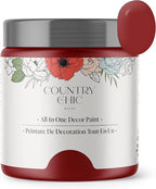 Country Chic All-in-One Chalk Paint for Furniture, Cabinets, Home Decor, Eco-Friendly, Matte Finish, Built-In Primer & Top Coat for Wood, Metal - Paint The Town (Red) - 4 oz (118 ml)