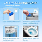 KIISIISO Toilet Bowl Cleaner Tablets, Blue Automatic Toilet Tank Cleaners, Septic-Safe Hard Water Ring Stain Remover, Toilet flush Cleaning & Deodorizer, Fresh Scent - 30 PACK