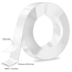 Nano Strong Mounting Adhesive Tape Double Sided Tape Heavy Duty Removable Clear Two Sided Double Stick Wall Tape 1.18in*16.4ft