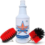 BRING IT ON! CLEANER Hard Water Spot Remover Plus 2 Drill Brush Attachments | Clean Tile and Grout | Shower Doors Cleaner | Scrub Off Mold and Mildew With Ease