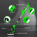 Drywall Sander, 2025 Upgraded 8-Amp Popcorn Ceiling Removal Tool with 7 Variable Speed 800-1800RPM, Drywall Sander with Vacuum Dust Collector with Extendable Handle, LED Light, 12pcs Sanding Discs