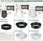 Light Socket Shade Ring,Lamp Shade Collar Rings,Retaining Rings for Light Fixtures Like Hanging Lights,Pendant Lights, Screw Rings for Threaded Medium-Base Sockets