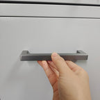 10 Pack 5 Inch (Center to Center 5in) Ancient Grey Square Cabinet Pulls Drawer Handles Cupboard Handles Modern Stainless Steel Kitchen Cabinet Handles and Pulls