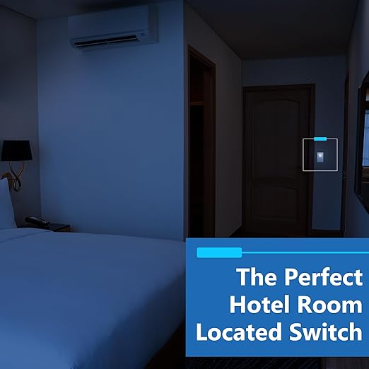 LIDER Decorator Switch with Lighted Paddle, UL Listed, Illuminated Paddle Switch, Matte Finish Rocker Switch, 1-Pole, 3-Wire, Residential/Commercial Grade, 15A 120-277VAC, White