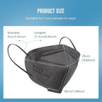 WWDOLL KN95 Face Mask 25 Pack, 5-Layers Breathable KN95 Masks, Gray