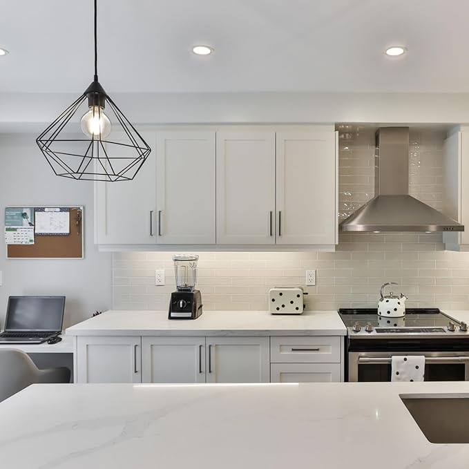 20 Pack Kitchen Cabinet Handles 5 Inch Hole Center Ancient Grey Square Cabinet Pulls Grey Drawer Handles Modern Cupboard Handles Stainless Steel Kitchen Cabinet Hardware