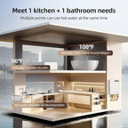 MIZUDO Natural Gas Tankless Water Heater Outdoor Installation Max 5.1 GPM 120,000 BTU CSA Certified Constant Temp High Power On Demand Hot Water Heater for Big Family Whole House, Gen 2