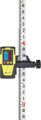 AdirPro 13-Foot Fiberglass Grade Rod – 10ths, 3-Section Telescoping Rectangular Leveling Rod – Non Glare and Corrosion Resistant – Heavy Duty Carrying Case Included