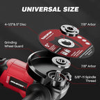 ARCCAPTAIN Angle Grinder Kit, 4-1/2 to 5",【Paddle Switch】9500RPM 1200W Brushless Power Motor Cordless Angle Grinder with 2PCS 4.0AH Batteries, 180°Rotatable Grinder Tool for Cutting/Grinding/Polishing