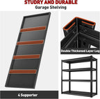 Raybee 40" W Garage Shelving 2000 LBS Storage Shelves 4 Tier Heavy Duty Shelving Adjustable Metal Shelves for Garage,Basement, Warehouse, 40" W x19 D x57 H