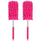 Mini Duster for Cleaning, 360° Bendable Hand Dusters with Extension Pole, Washable Small Duster for Car Interior, Office, Furniture