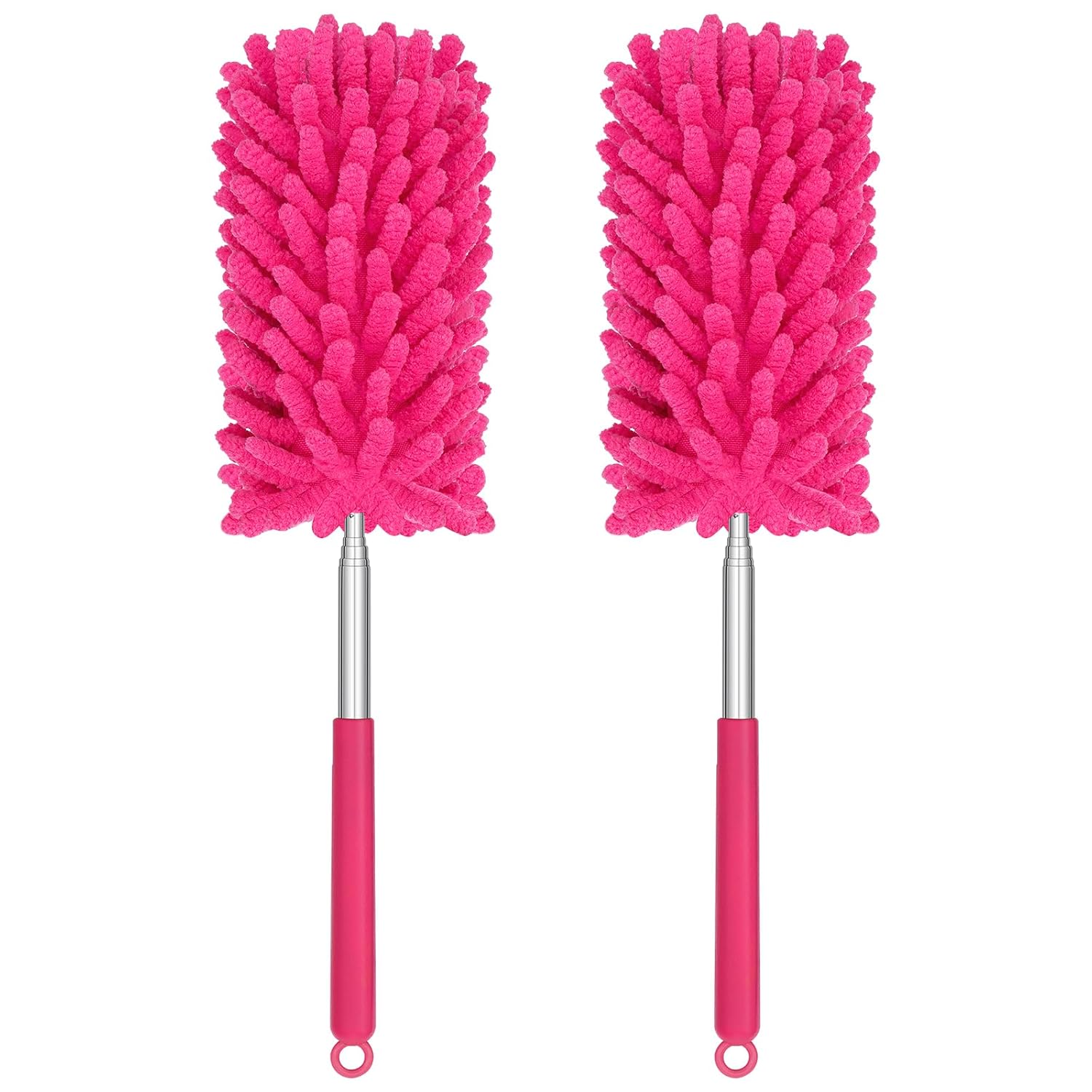 Mini Duster for Cleaning, 360° Bendable Hand Dusters with Extension Pole, Washable Small Duster for Car Interior, Office, Furniture
