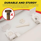 Qualihome Plastic Toilet Seat Screws Replacement - Durable Toilet Nuts - Bolts for Toilet - Toilet Screw Plastic Hardware - Easy Install for Toilet Lid
