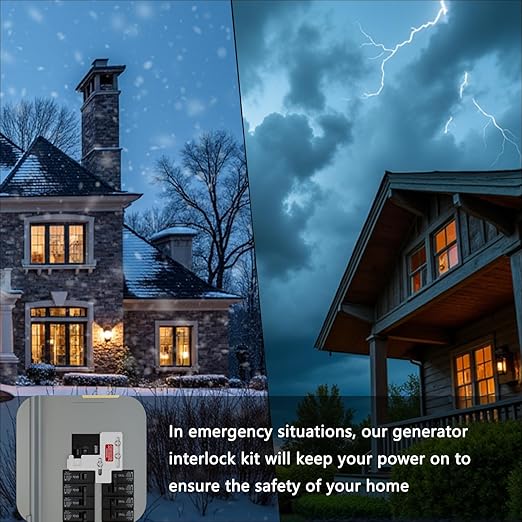 Generator Interlock Kits are Compatible with Siemens or Murray 150 or 200 amp Panels. The spacing Between Main and Branch Breakers is 7/8-1 1/4"，Professional Interlock Kit(SIE-P2)