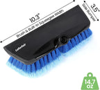 2-in-1 Water-accessible Soft-Bristle Brush | Lightweight Extension Pole Handle | Soft Bristles wash Car, RV, Boat, Solar Panel, Deck | Shower Brush for Cleaning | Floor Brush(Brush only, no Pole)