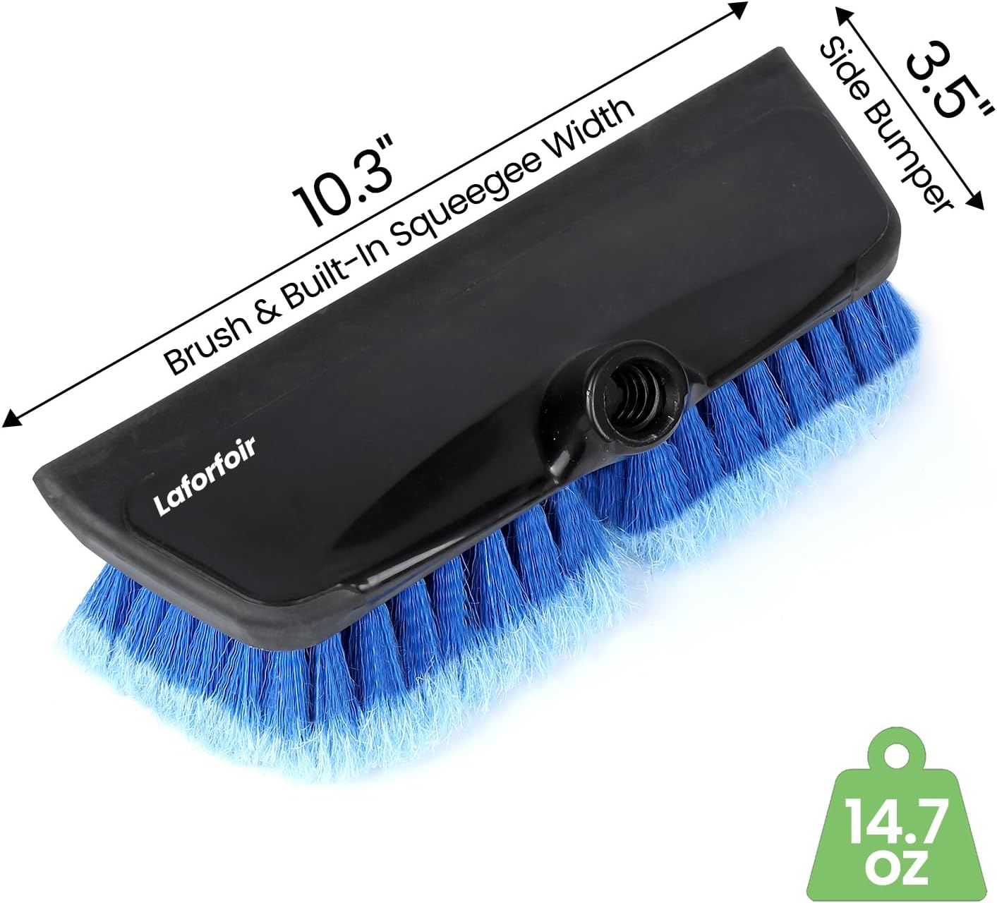 2-in-1 Water-accessible Soft-Bristle Brush | Lightweight Extension Pole Handle | Soft Bristles wash Car, RV, Boat, Solar Panel, Deck | Shower Brush for Cleaning | Floor Brush(Brush only, no Pole)