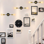 2 Lights Bathroom Wall Sconce Vanity Modern Industrial Wall Lamp Pole Wall Mount Lighting Fixture（Gold/Black Color）