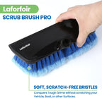2-in-1 Water-accessible Soft-Bristle Brush | Lightweight Extension Pole Handle | Soft Bristles wash Car, RV, Boat, Solar Panel, Deck | Shower Brush for Cleaning | Floor Brush(Brush only, no Pole)