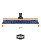 SWOPT 24” Premium Multi-Surface Push Broom Head — Indoor and Outdoor Push Broom — Cleaning Head Interchangeable with All SWOPT Cleaning Products for More Efficient Cleaning and Storage