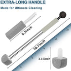 Pumice Stone Toilet Bowl Cleaner,16.7Inch Toilet Pumice Stone with Handle Cleans Hard Water Ring Calcium Buildup&Stains for Toilet Bath Kitchen Household Cleaning