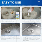 Wild Tornado Pipe Dredge, Powerful Sink and Drain Cleaner, Drain Cleaner Powder, Quick Sink Unblocker for Kitchen Toilet Pipes (2pcs)