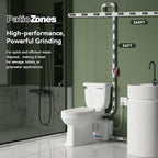 800W Macerator Pump, Up to 36 ft, High Efficiency Sewerage Pump with 2 Outlets/4 Inlets for Macerating Toilet,Sink, Shower, Basement, High Power Copper Motor