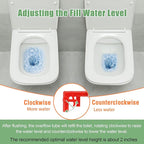 Saillong 2 Pack Toilet Fill Valve Replacement, Height Adjustable Universal Toilet Tank Flusher Replacement Kit, Leak-Proof Easy Install Fill Valve Repair Kit