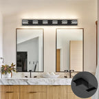 SOLFART 5 Color Temperature Adjustable Modern Vanity Light6 Lights Black Bathroom Light FixturesIndoor LED Bar Lighting 5 Color Temperature Adjustable 5CCT