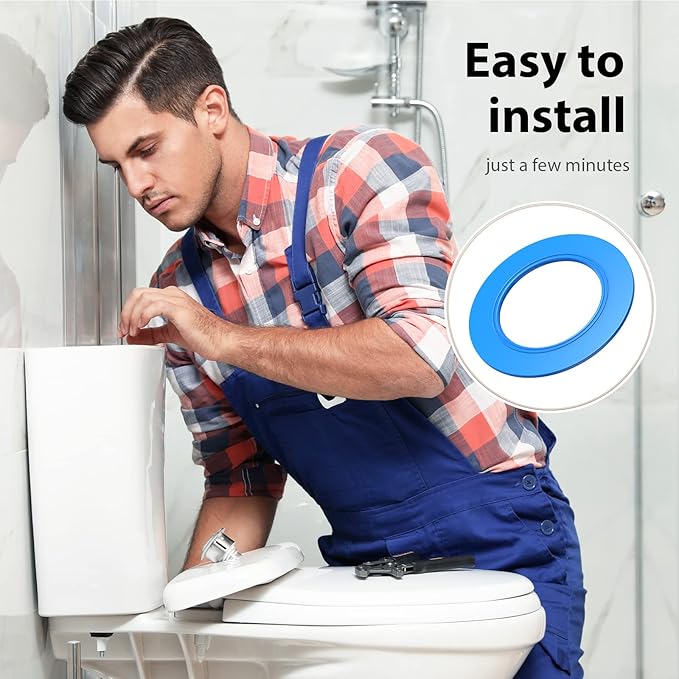 Flush Valve Seal for American Standard and Eljer Toilet, 3 Pack Toilet Parts for 7301111-0070A Upgraded Silicone Material Flush Valve Replacement Kit Gasket Ring for Champion 4 and Eljer Titan 4