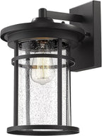 Outdoor Wall Lights, Anti-Rust Outdoor Wall Sconces, Traditional Exterior Lantern, Outside Mounted Lights, Exterior Lighting Fixture for Patio, Porch, Garden,Balcony (Black, 14.17" H)